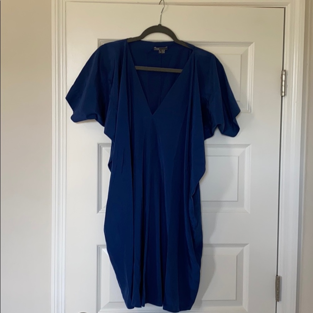 Vince blue silk shift dress